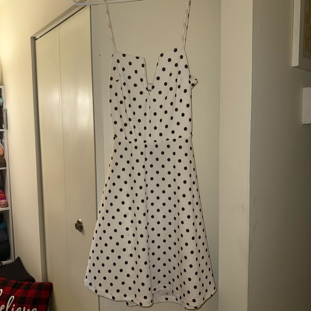 Charlotte Russe Black and White Polka Dot Mini Dress
